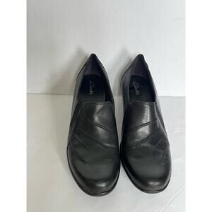 Clarks Partridge Black Woman’s Slip on Shoe Size 9M